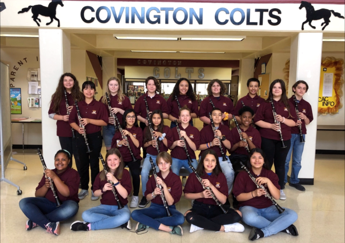 Covington Colt Band clarinet section